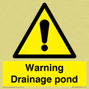 Warning Drainage pond